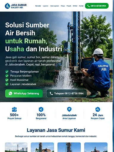 Jasa Sumur untuk Rumah Tangga